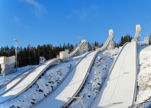 Bookmakers-ski jumping a ski jump